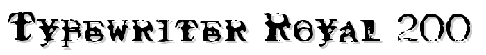 Typewriter Royal 200 Trashed font
